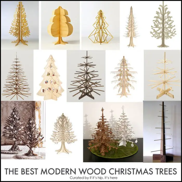Modern wood Christmas Trees