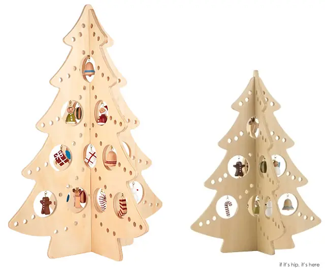 muji wood christmas trees