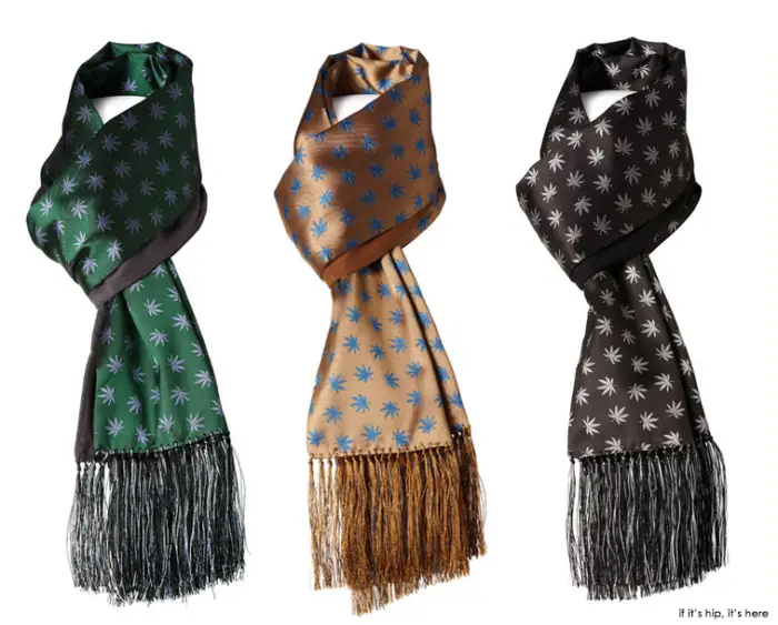 Read more about the article For The 420-Friendly Fashionista; Silk Marijuana Scarves by Peckham Rye