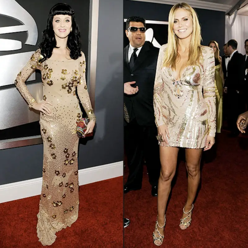 Katie Perry and Heidi Klum 2010