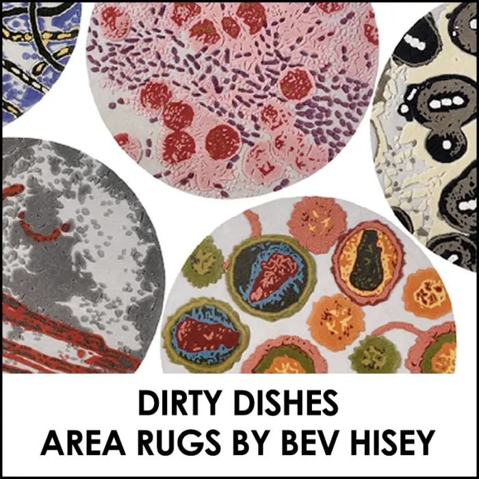 Read more about the article 10 Super Sick Carpets. Bev Hisey Dirty Dishes Area Rugs.