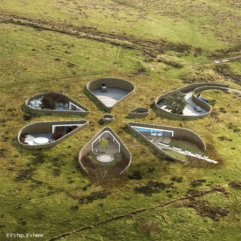 flower shaped underground home