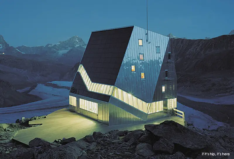 The New Monte Rosa Lodge in the Alps