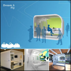 Dream & Fly. Mini Hotel Pods For The Weary Traveler.