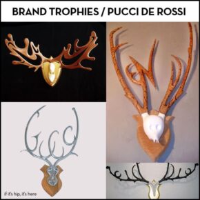 Brand Trophies (Gucci, Nike, LV, Cartier & More) by Artist Pucci de Rossi