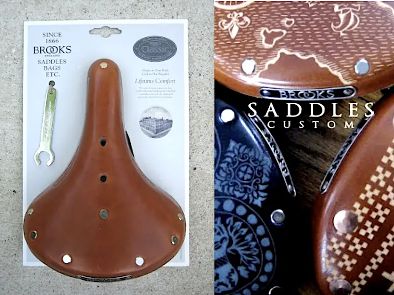 leather engraved bicycle seats