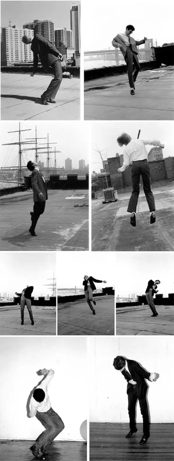 Robert Longo, Men in The Cities rooftop photos