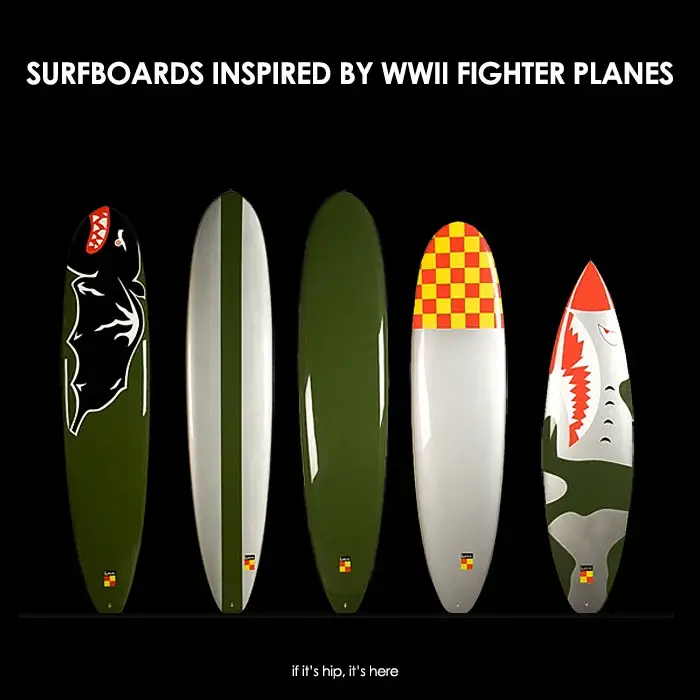 surfboards inspired by fighter planes