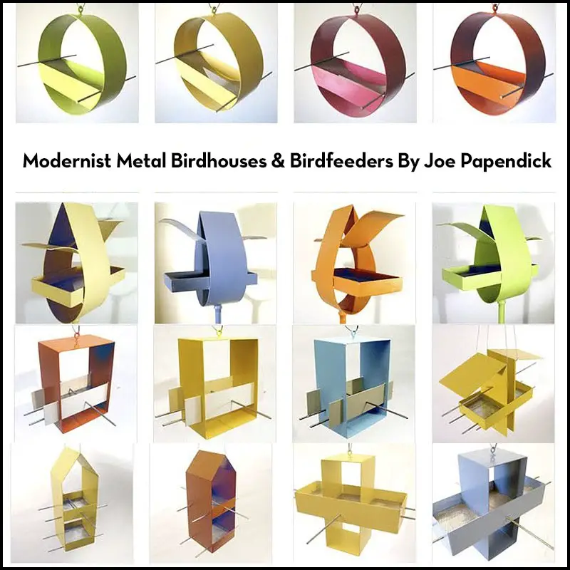 Read more about the article Modernist Metal Birdhouses & Birdfeeders By Joe Papendick
