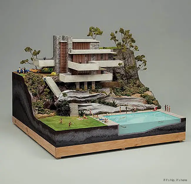 Miniature mid-century architectural models