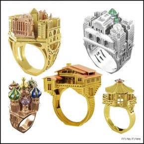 New Architectural Rings From Philippe Tournaire – Archipolis, Paris, Moscow, New York & More.