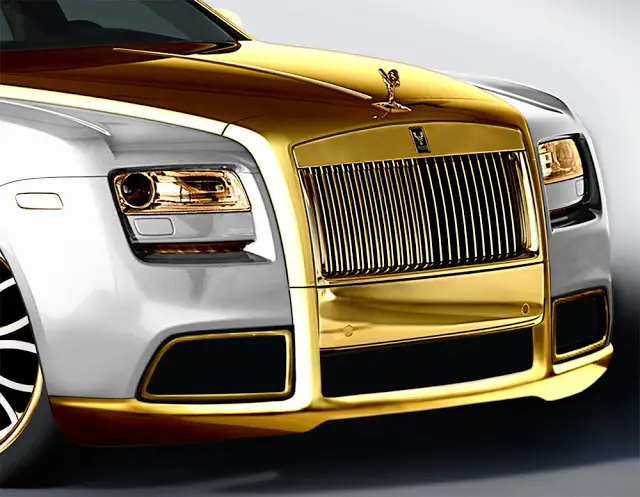 Read more about the article Bold, Even For A Baller. The Fenice Rolls Royce Ghost Diva Has Lots Of 24k Gold.