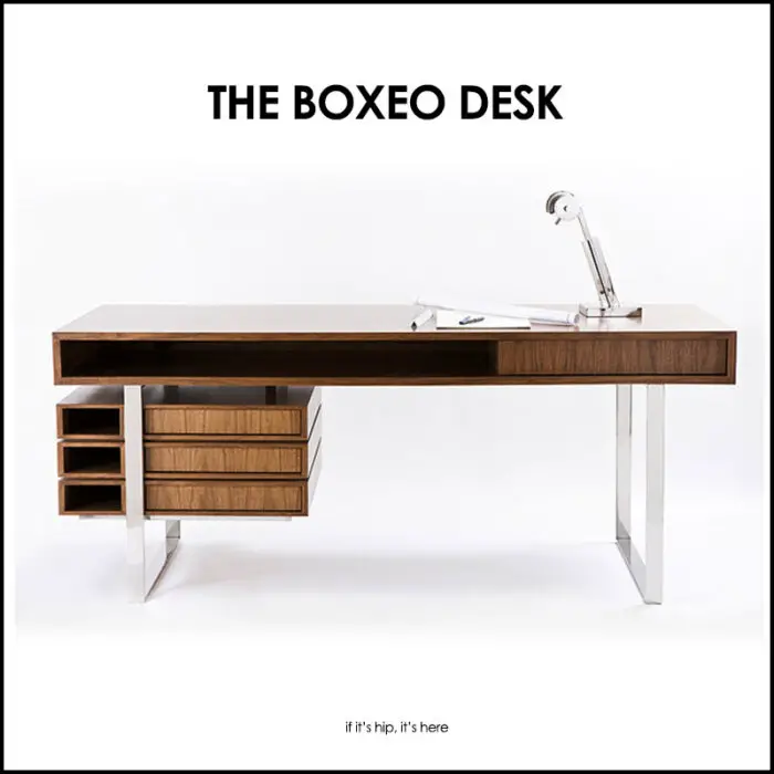 Read more about the article Cliff Young Boxeo Desk in Maple and Walnut Wood.