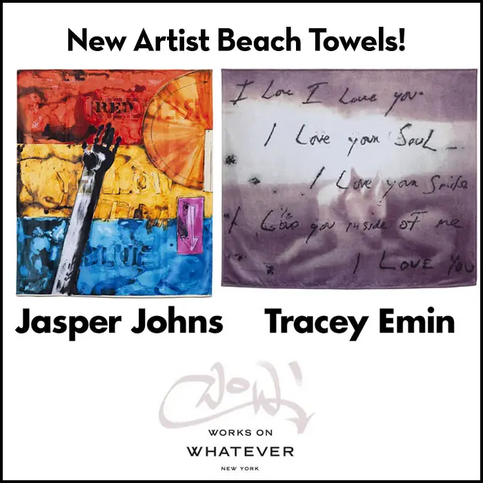 Read more about the article Jasper Johns and Tracey Emin Limited Edition 2011 Artist Series Beach Towels
