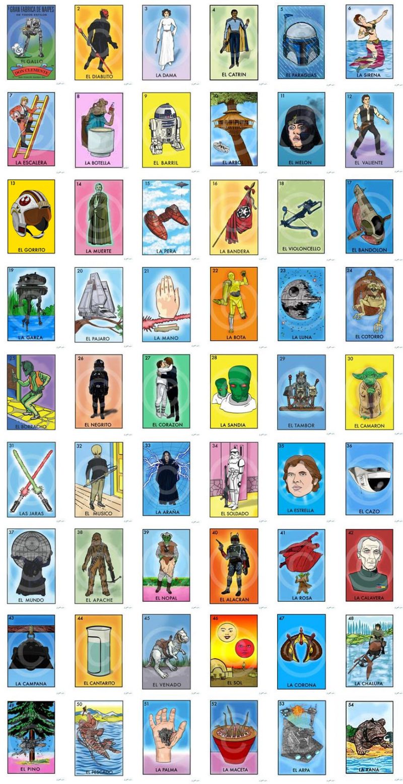 chepo pena star wars loteria cards