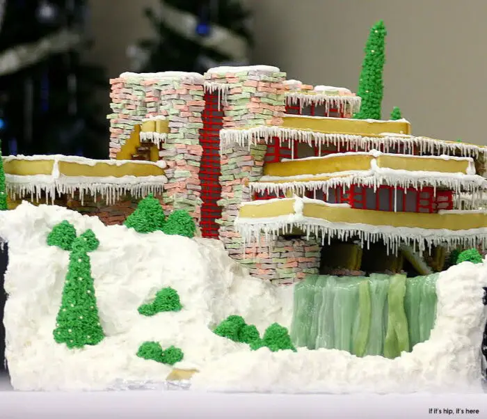 Read more about the article Frank Lloyd Wright’s Fallingwater Reproduced In Gingerbread. Incredible Edible Architecture.