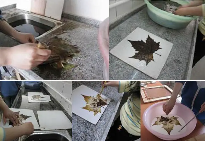 making leaf art