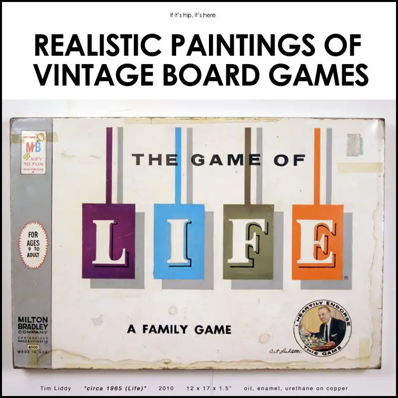 realistic paintings of vintage board games