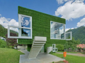 Crazy Astroturf Covered Concrete House In Austria (over 20 photos)
