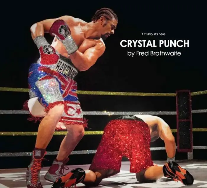 Read more about the article Crystal Punch – Sparkly Pole Dancers & Crystal Clad Boxers By Hip Hop Icon Fab 5 Freddy.