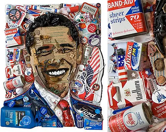 Barack Obama mosaic and detail jason mecier