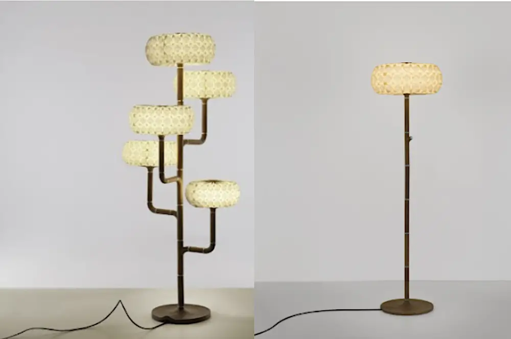 origami inspired floor lamps