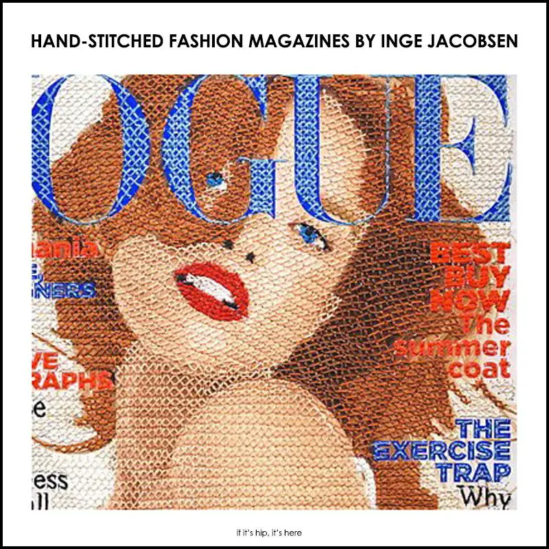 hand-stitched fashion magazines