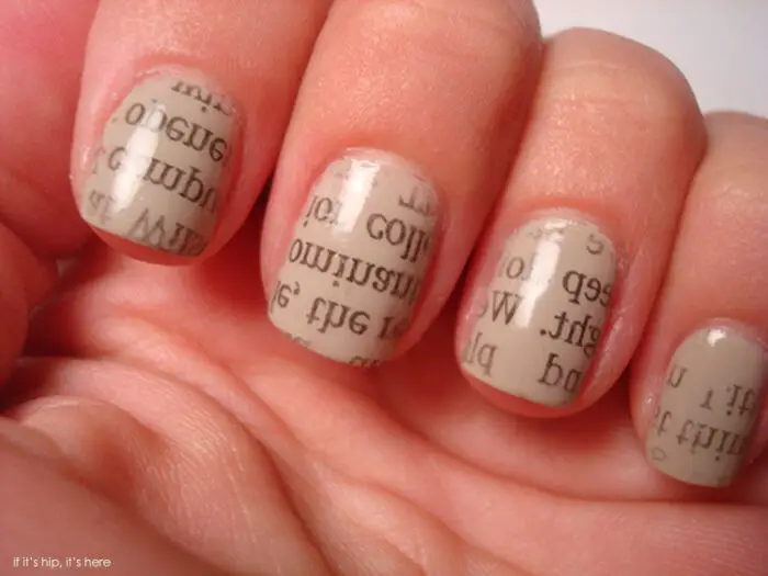 Read more about the article Newsworthy Nails. How To Give Yourself A Newspaper Transfer Manicure.