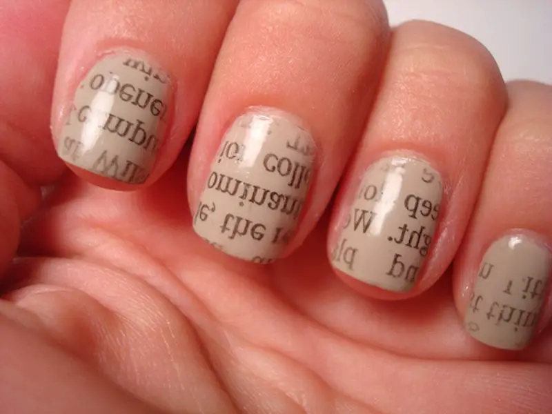 newspaper manicure