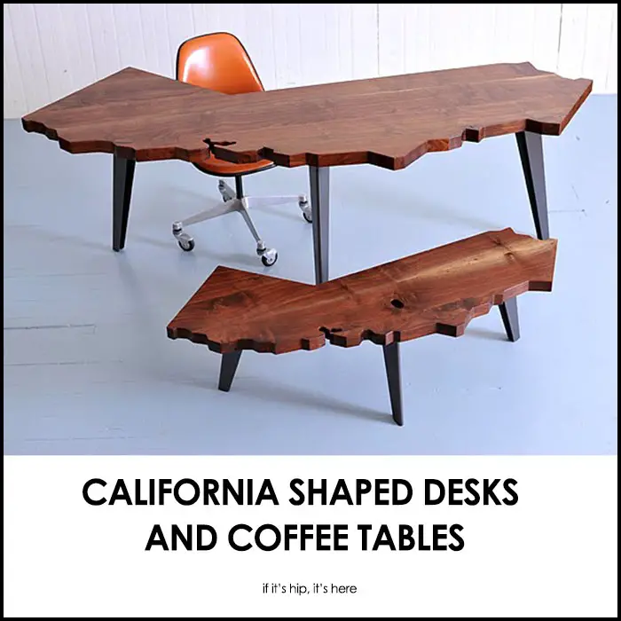 caifornia shaped desks and coffee tables
