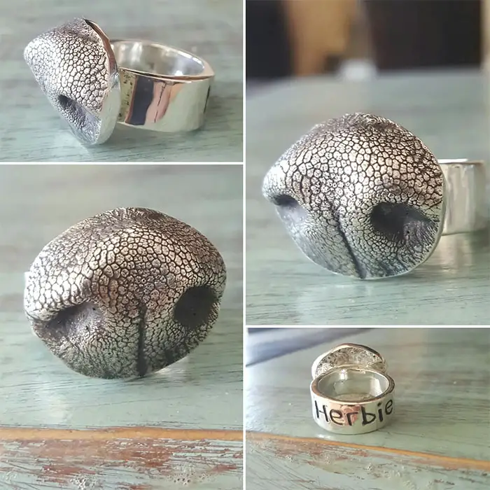 dog nose print ring