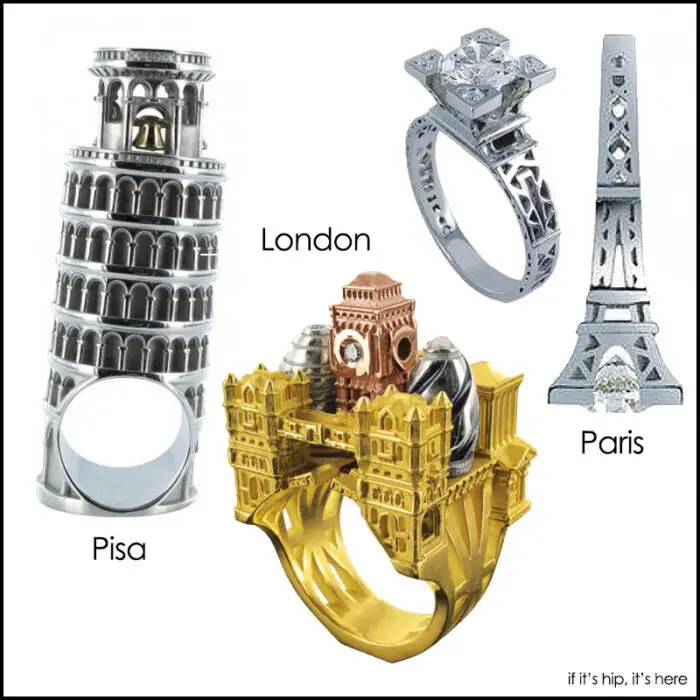 Read more about the article New London Ring, Leaning Tower of Pisa Ring & French Kiss Rings by Tournaire.