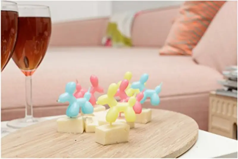 Balloon dog party picks / toothpicks