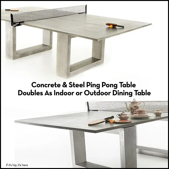 concrete ping pong dining table