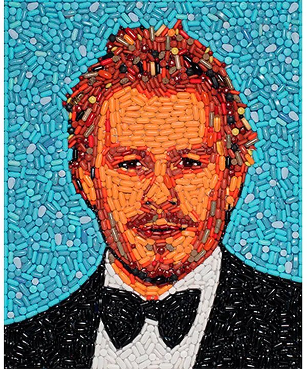 heath ledger pill portrait