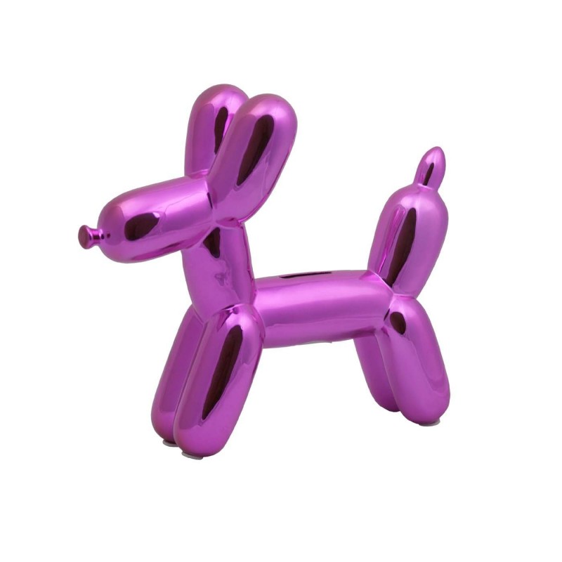 made by humans metallic balloon dog bank