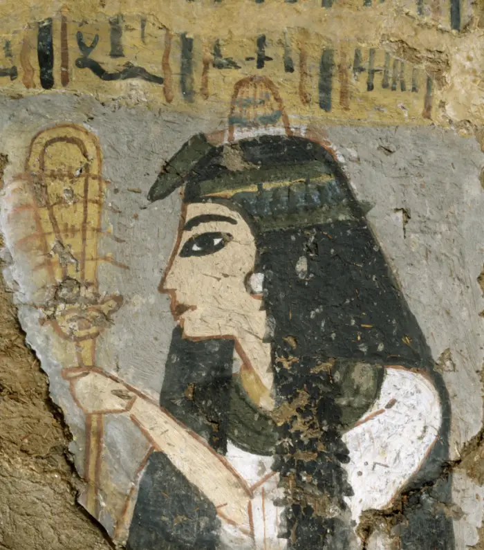 Woman Holding a Sistrum, detail (ca. 1250-1200 BC