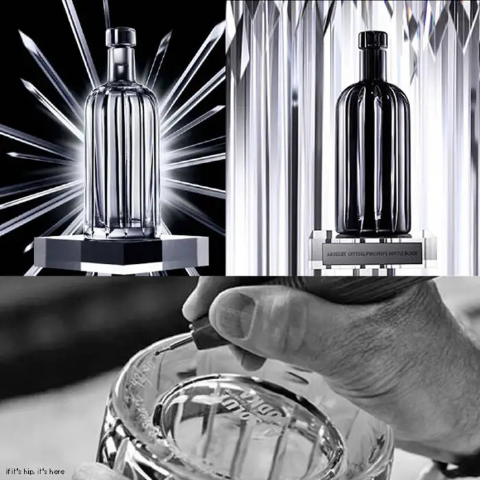 Read more about the article Absolut Vodka Goes Couture With Their Limited Edition Crystal Pinstripe Bottles.