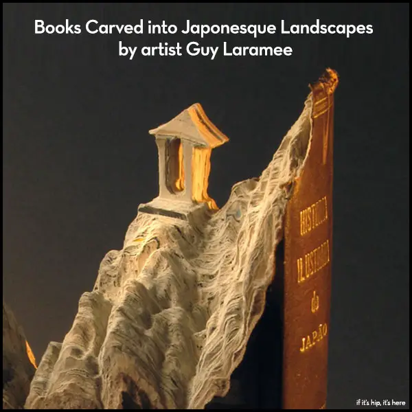 Read more about the article Books Carved Into Intricate Japonesque Landscapes by Artist Guy Laramee.