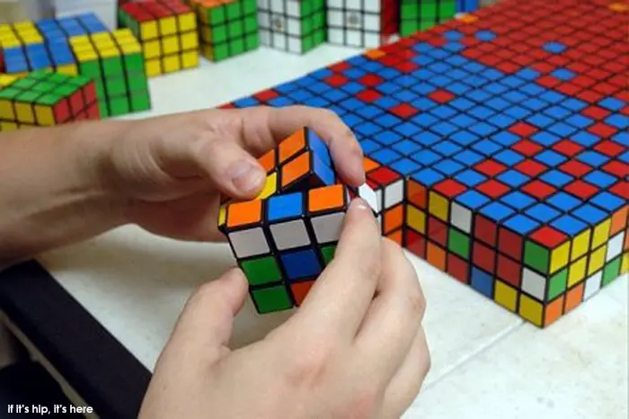 MLK Rubik's Cube mosaic