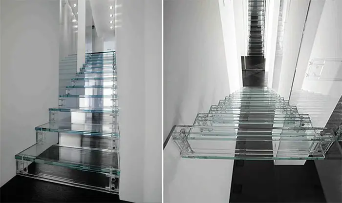 glass staircase