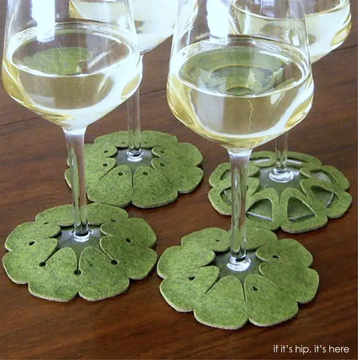 Stay On Coasters for Wine Glasses