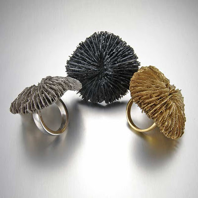Read more about the article Tentacles, Fungi and Anatomy Cast In Fine Metals. The Very Cool Jewelry of Peggy Skemp.