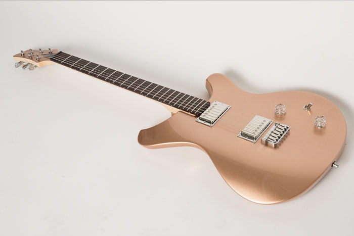 Sinuous Guitar painted in Rose Gold