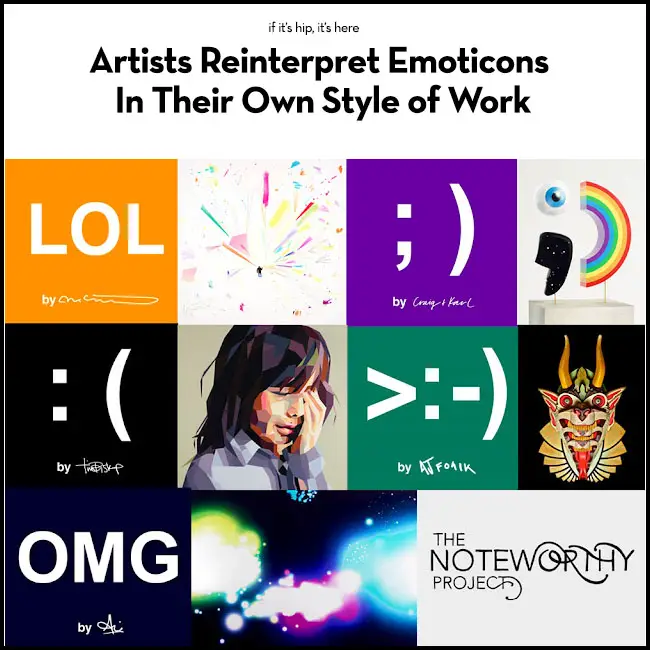 Read more about the article Artists Reinterpret Emoticons In Their Own Style of Work For The Noteworthy Project.