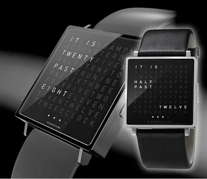 Read more about the article The QLOCKTWO W. Biegert & Funk’s Beautiful Wall Clock Is Now A Wristwatch.