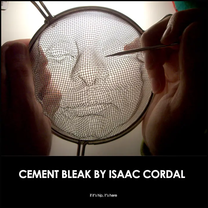 Read more about the article Wire Faces Made From Sieves Cast Beautiful Shadows In Cement Bleak.