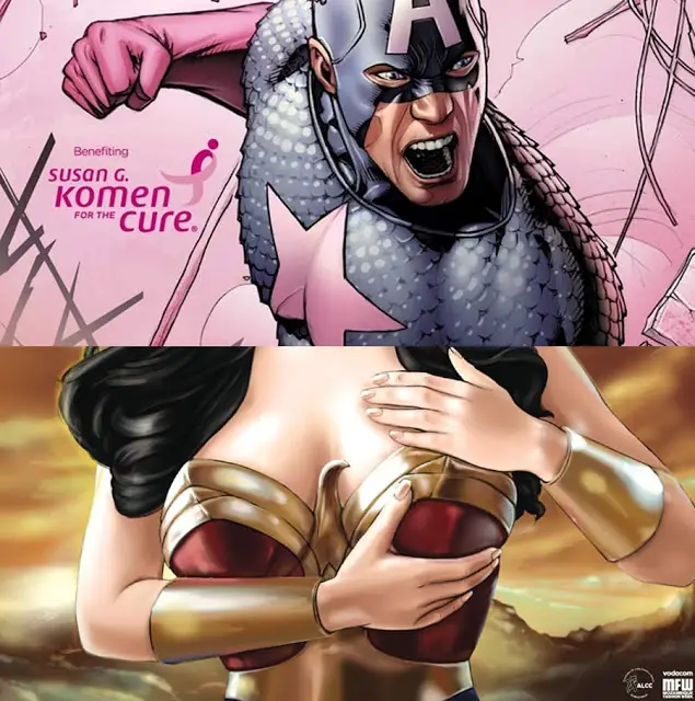 Read more about the article Two Comic Approaches To Breast Cancer Awareness. I Don’t Mean Funny, I Mean Superheroes.