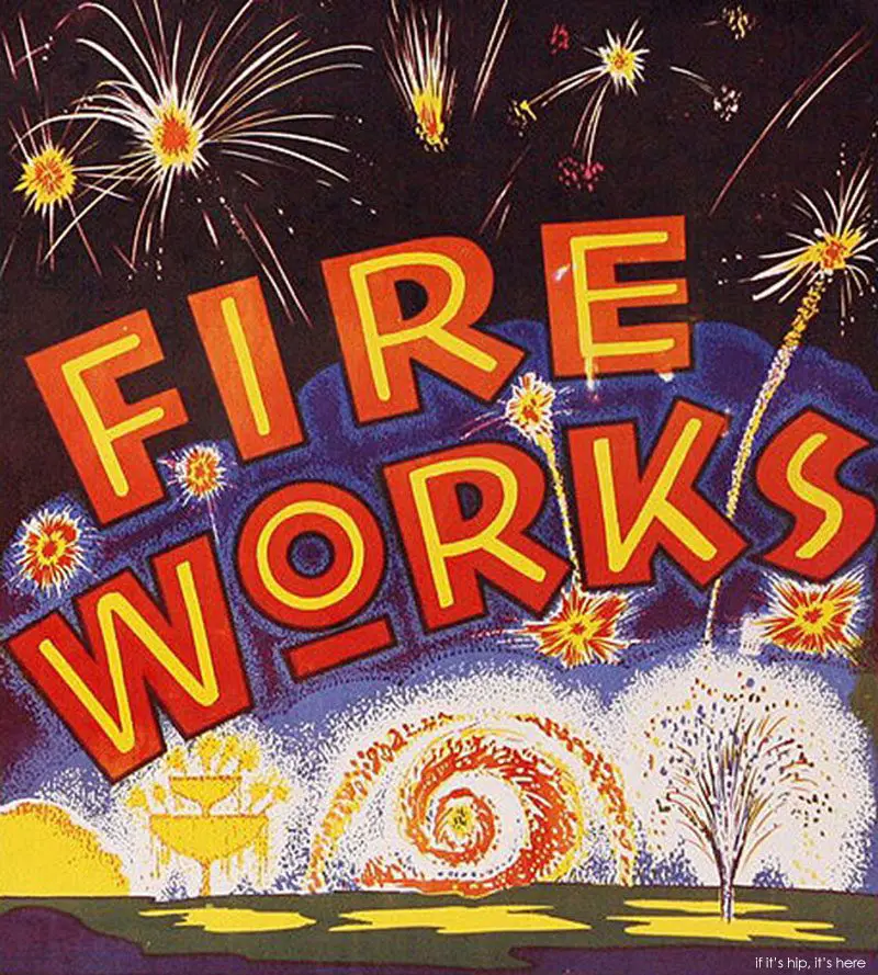 Vintage Fireworks posters and graphics