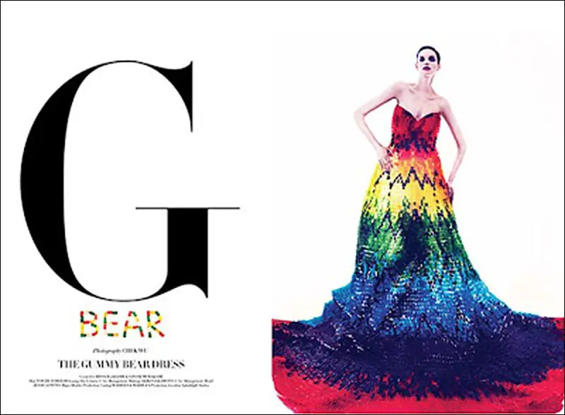 Dress Made of 50,000 Gummy Bears